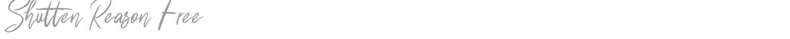 Shutten Reason font preview